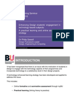 Enhancing Design Students' Engagement in Technology-Based Subjects - A Practical Learning and Online Assessment Strategy