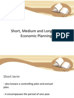 Short, Medium and Long-Term Planning