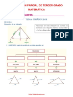 EVALUACIÓN Los Triángulos para 3ro Grado de Primaria