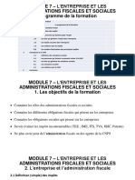 Module 7 - L'entreprise Et Les Administrations Fiscales Et Sociales