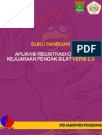 Buku Panduan Aplikasi Registrasi Online Kejuaraan Pencak Silat Versi 2.0 Tim Ipsi Kabupaten Tangerang