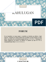 I. Activity & Analysis - Kahulugan