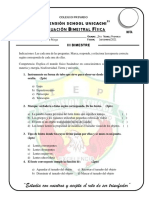 Examen - Quinto Primaria Fisica 2021 Setiembre