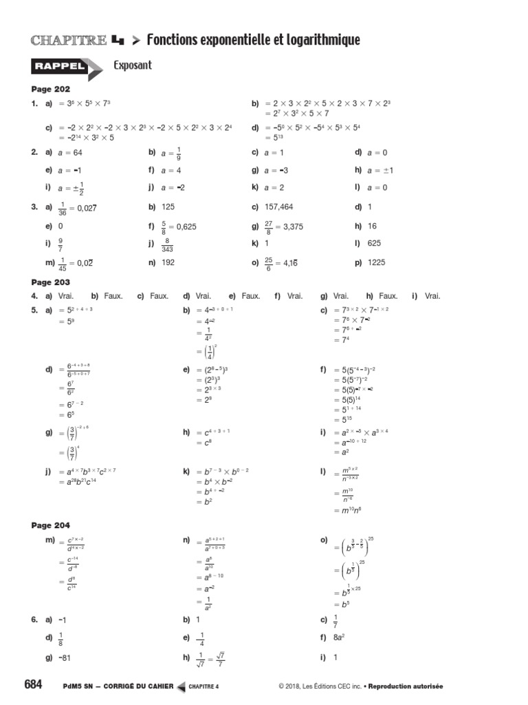 Point De Mire Secondaire 5 Corrigé Pdf PdM5 SN Chap4 Corr | PDF | Échecs | Théorie (échecs)