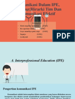 Komunikasi Dalam IPE, Struktur/Hirarki Tim Dan Komunikasi Efektif