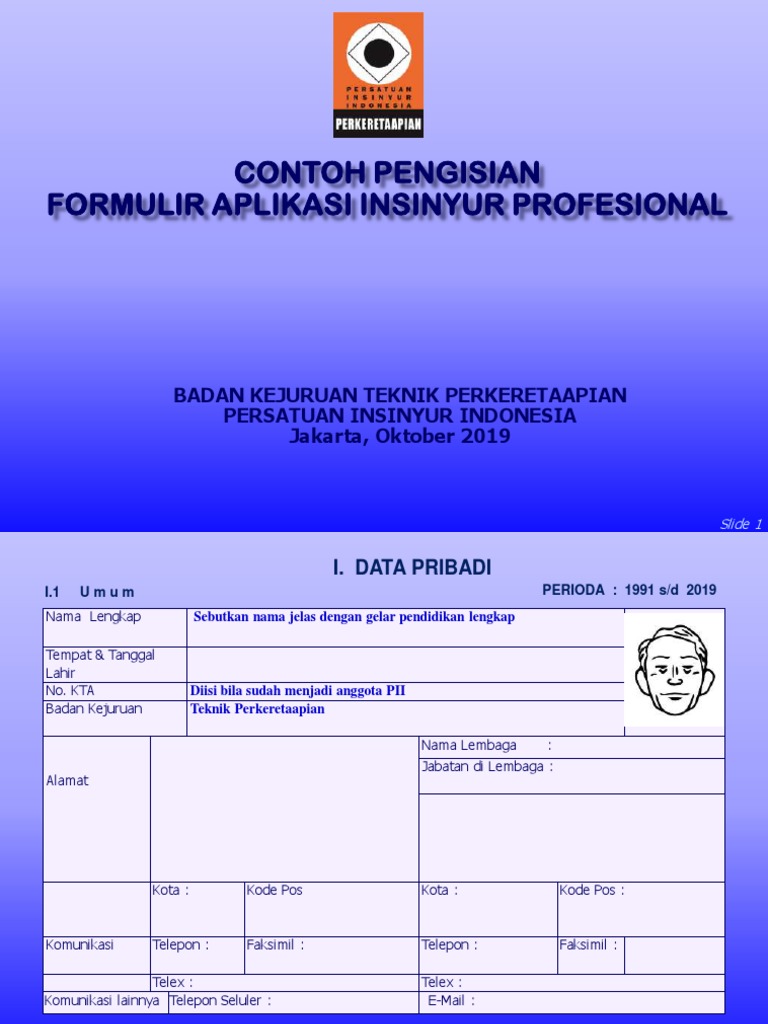 Contoh Pengisian FAIP PII | PDF