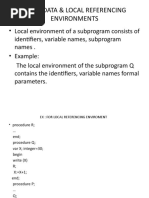 Local Data & Local Referencing Environments