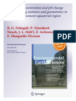 High Iron Concentration and PH Change Detected Using Statistics and Geostatistics in Crystalline Basement Equatorial Region