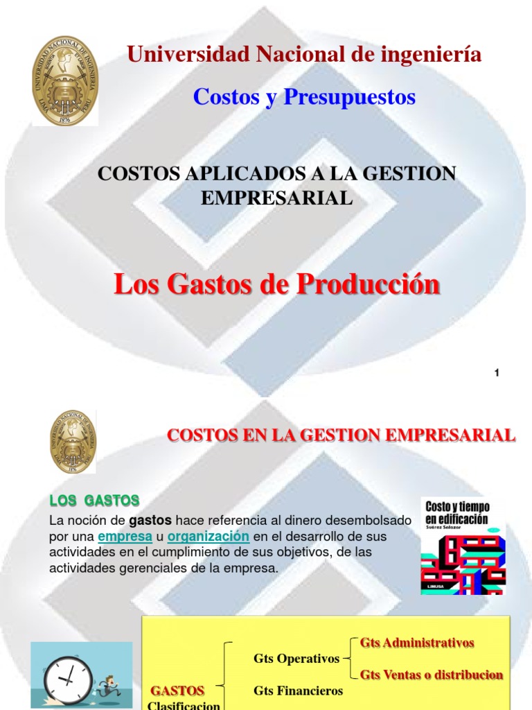 Costos y Gastos en la Gestión Empresarial | PDF | Costo | Estado de ...