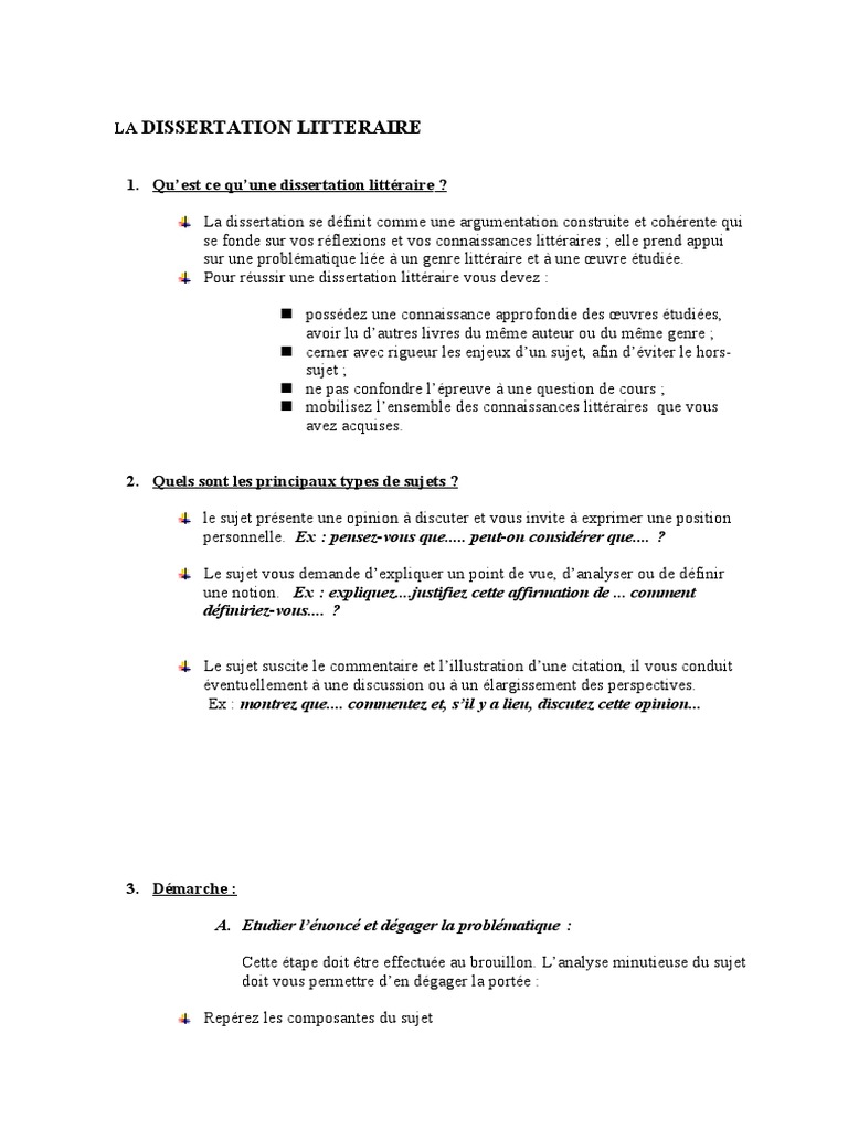 Dissertation Litteraire Pdf Sujet Grammaire Dialectique