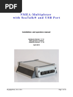 Nmea-Multiplexer With Seatalk® and Usb Port: Installation-And Operators Manual