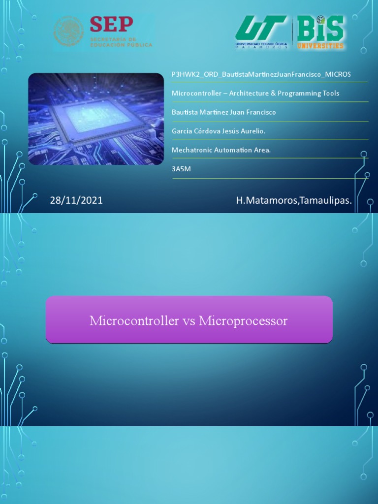 Microcontroller vs Microprocessor Guide | PDF | Microcontroller ...