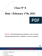 Class #8 Date: February 17th, 2021