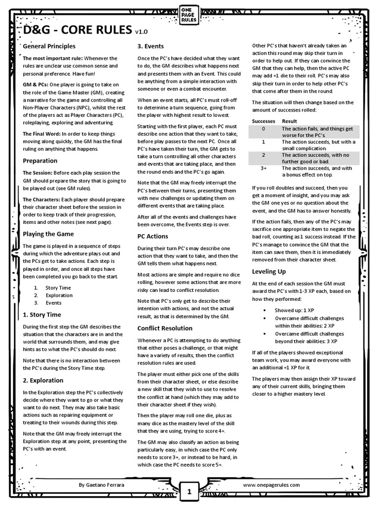 Core Rules for Roleplaying Games | PDF | Role Playing Games | Gaming
