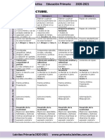 Octubre - 5to Grado Dosificación (2020-2021)