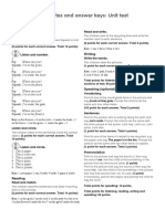 Teacher's Notes and Answer Keys: Unit Test 9: Listening