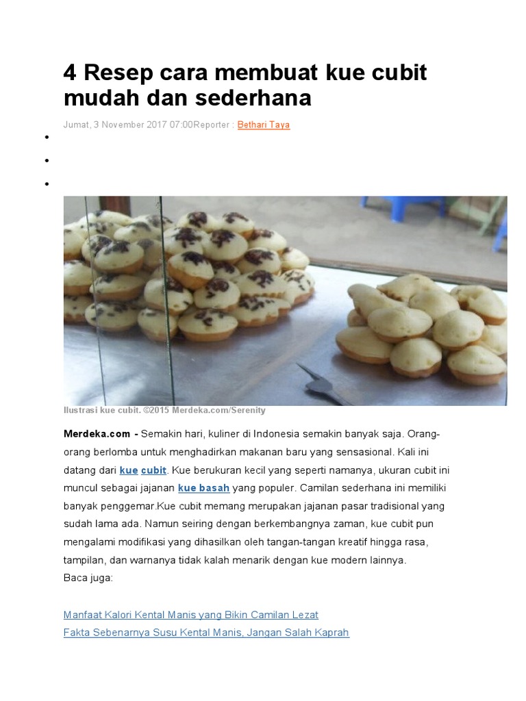Cara Membuat Kue Cubit | PDF