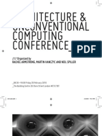 Architecture and Unconventional Computing Conference-Rachel Armstrong Martin Hanczyc and Neil Spiller