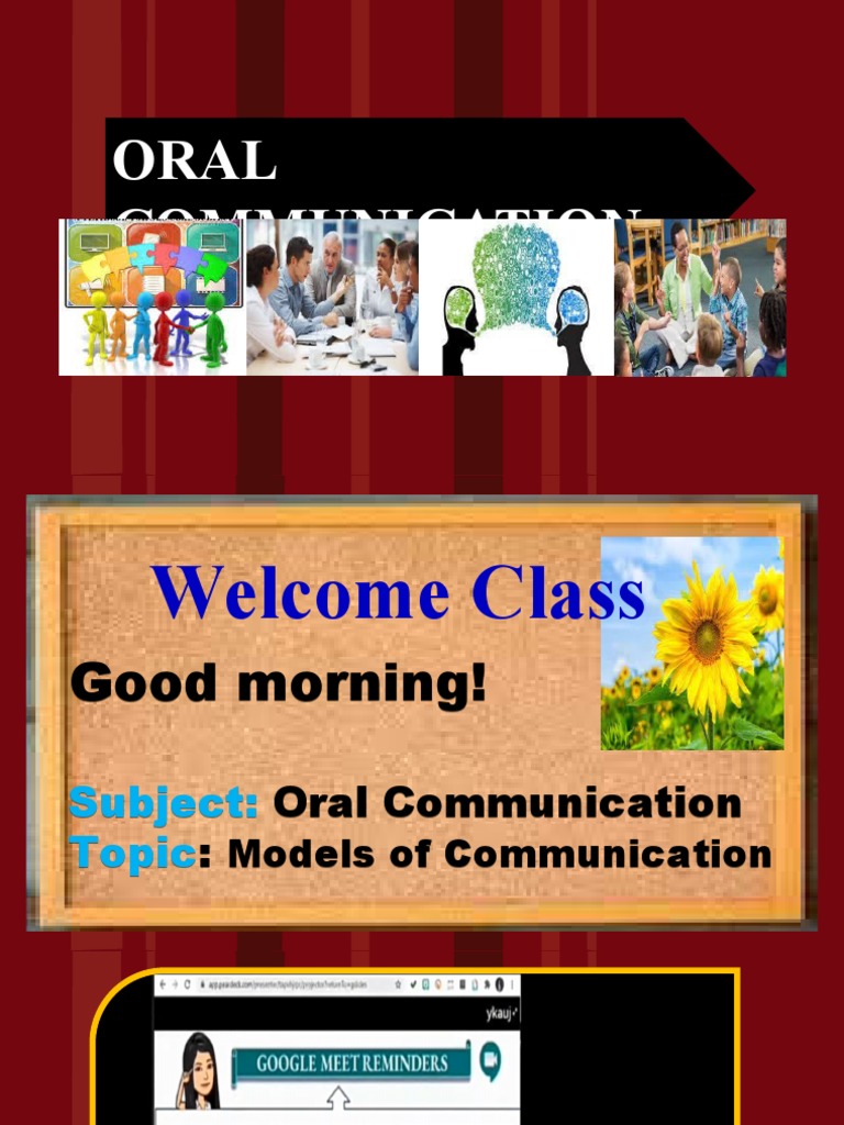 Models of Oral Communication Explained | PDF | Communication ...