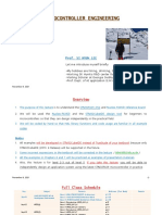 Microcontroller Engineering: Prof. Si Hyun Lee