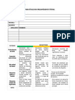 Rúbrica para Evaluar Organizador Visual