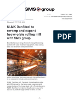 NLMK Dansteel To Revamp and Expand Heavy-Plate Rolling Mill With Sms Group