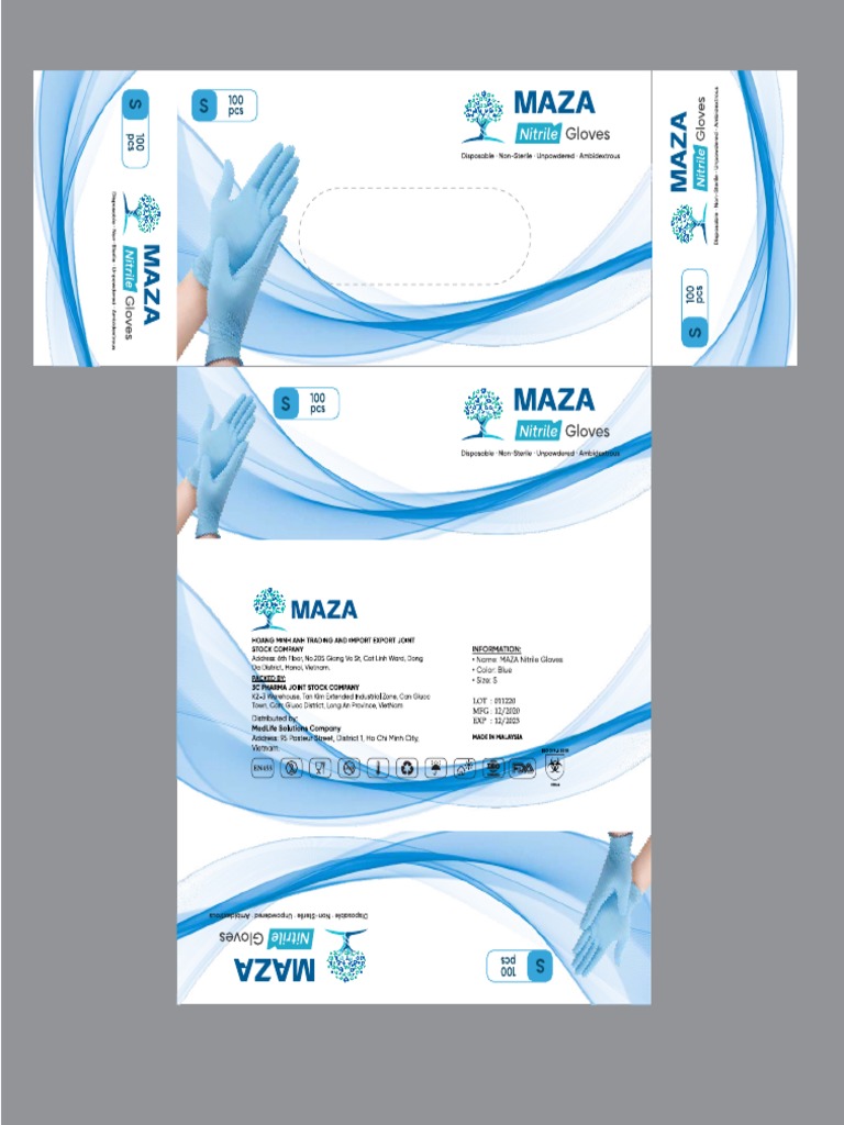 MAZA Nitrile Gloves Made in Malaysia PDF
