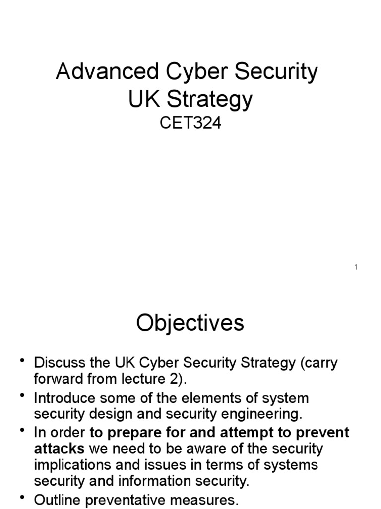 UK Cyber Security Strategy Overview | PDF | Computer Security | Security