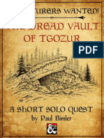 5E Solo Gamebooks - Dread Vault of Tgozur