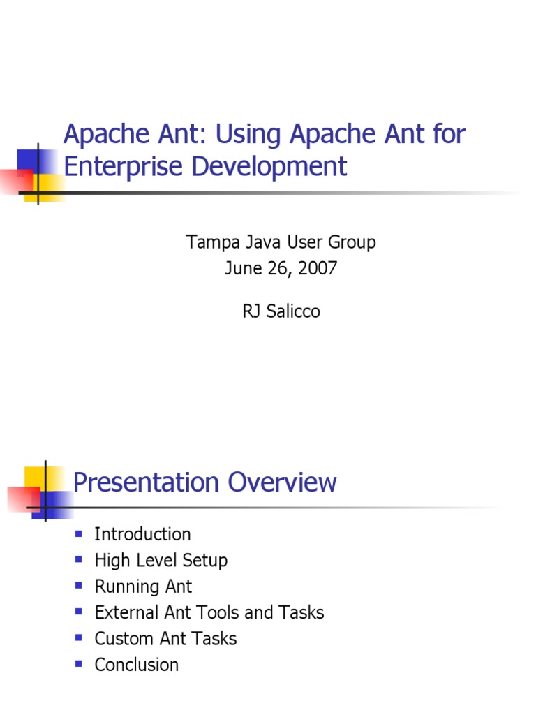 Apache Ant Tampa JUG | PDF | Computer Engineering | Software Development