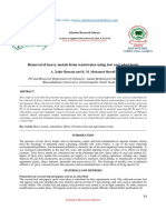 Removal of Heavy Metals From Wastewater Using Low Cost Adsorbents