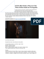 Assistir Resident Evil - Bem-Vindo a Raccoon City (2021) Dublado Filme Online Grátis Em Portuguêse