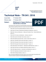Technical Note - TN 041: 2016: Subject: Withdrawal of Legacy Railcorp Signalling Maintenance Manuals