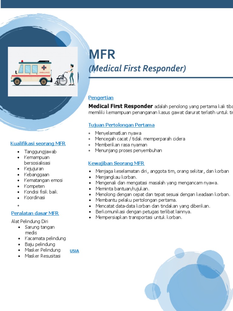 Panduan MFR untuk Pertolongan Pertama | PDF