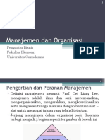 Manajemen Dan Organisasi