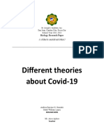 Different Theories About Covid-19: Biology Research Paper