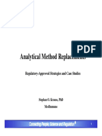 Regulatory-Approved Strategies for Replacing Analytical Methods