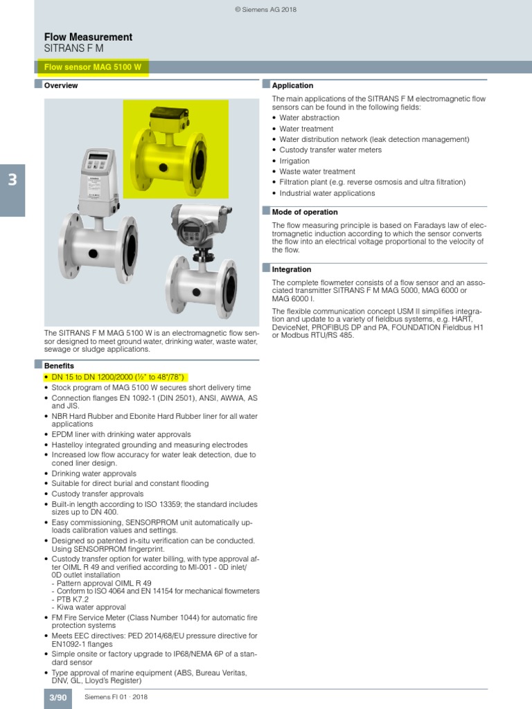Flow Meter Datasheet | PDF | Flow Measurement