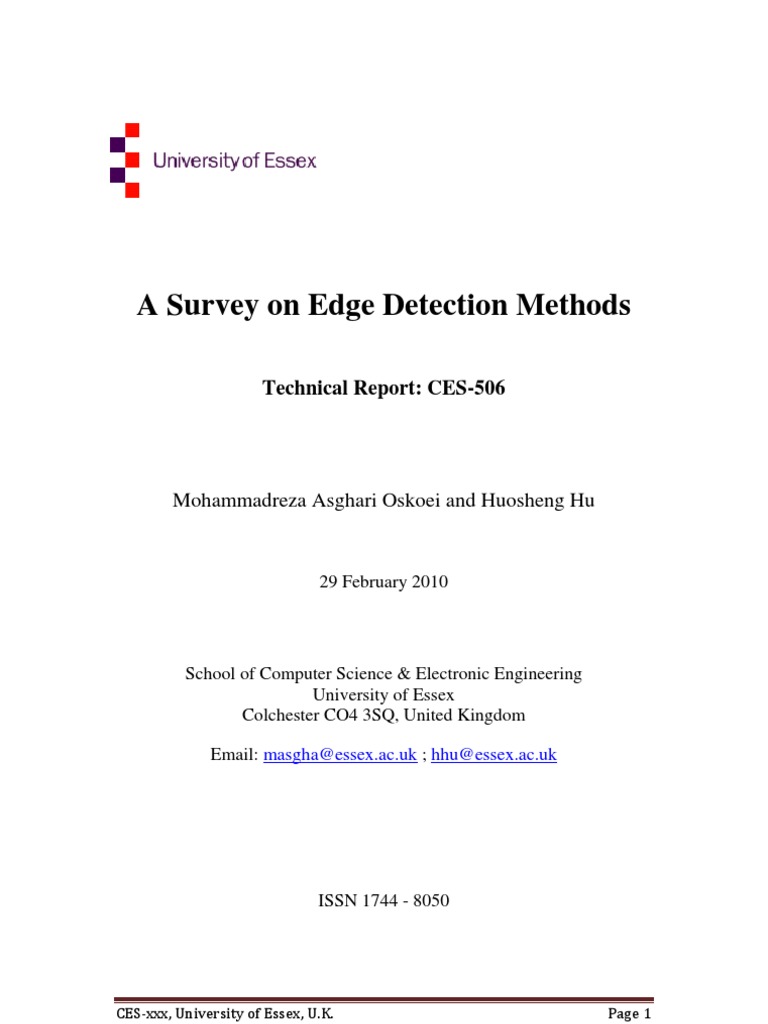 A Survey On Edge Detection Methods | PDF | Algorithms | Image Processing