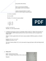 LCM and GCF Mathematics Answer Key