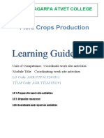 Coordinate Work Site Activities (Field Crop)