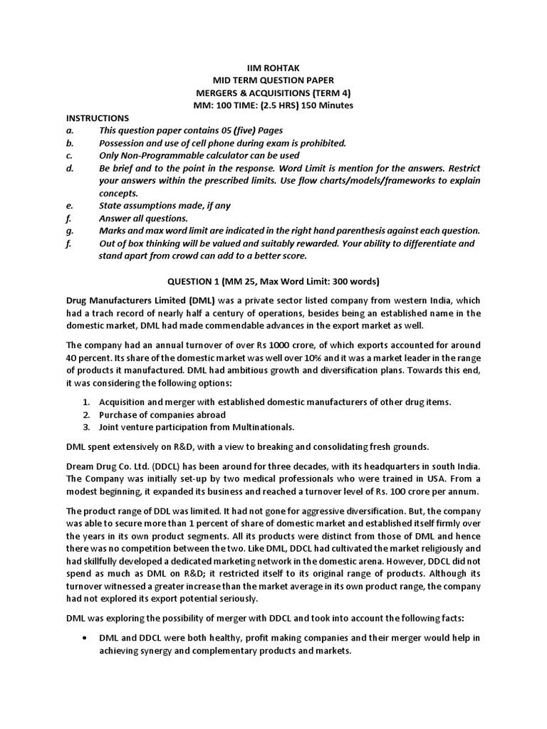 Document4 Coursehero | PDF | Stocks | Takeover