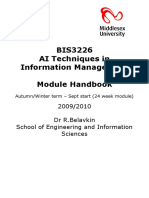 BIS3226 AI Techniques in Information Management Module Handbook
