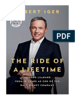 The Ride of A Lifetime: Lessons Learned From 15 Years As CEO of The Walt Disney Company (Random House Large Print) - Robert Iger