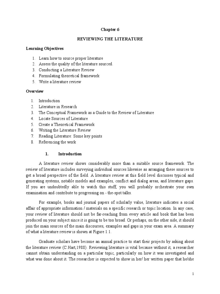 Chapter 6 - Reviewing The Literature | PDF | Hypothesis | Idea