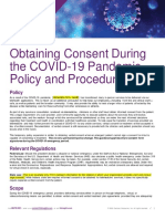 Obtaining Consent During The COVID-19 Pandemic - Policy and Procedure