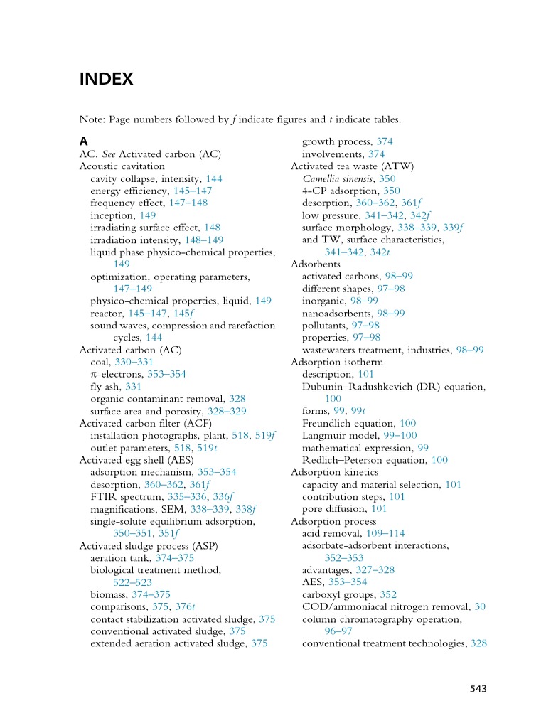 Index 2014 Industrial Wastewater Treatment Recycling and Reuse