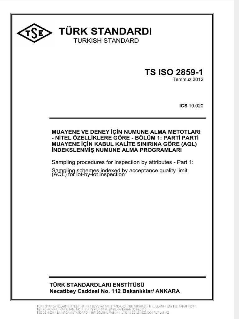 Iso 2859 1 Pdf Deutsch , Annehmbare Qualitätsgrenzlage AQL ISO 2859 ...