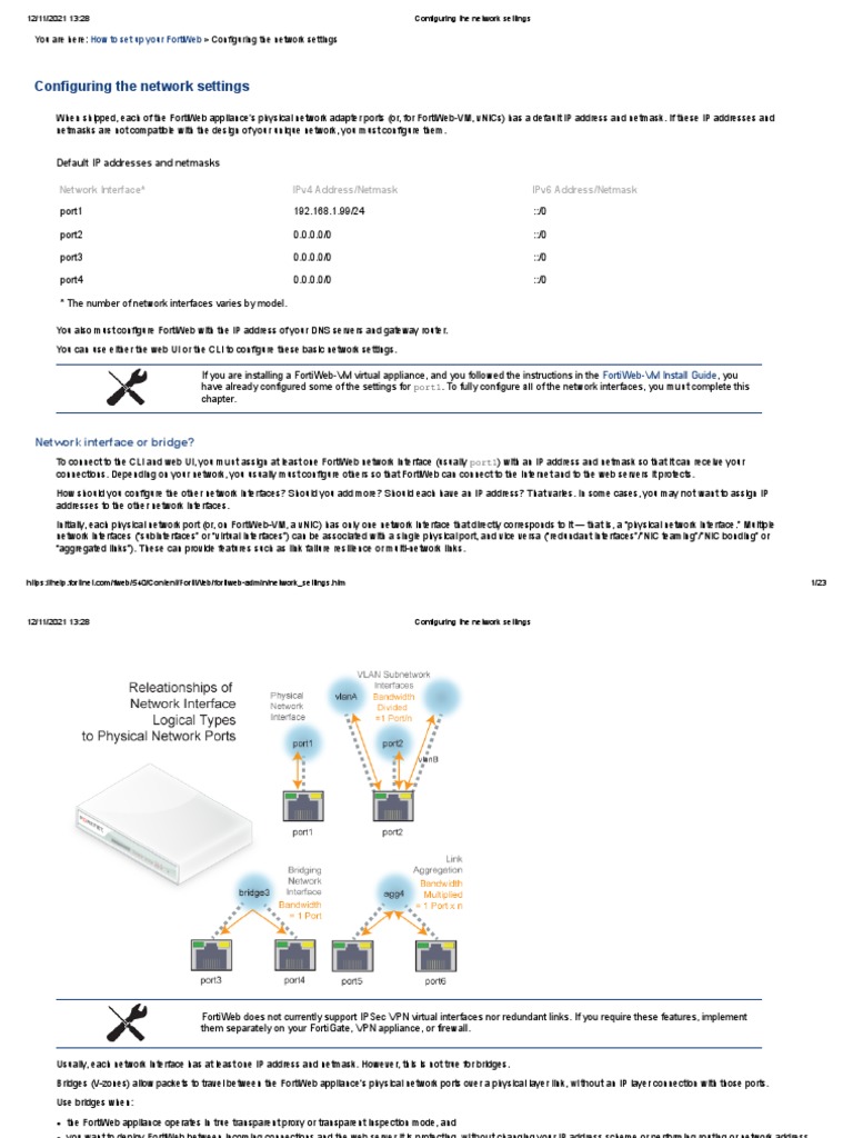 Configuring The Network Settings | PDF | Computer Network | Ip Address
