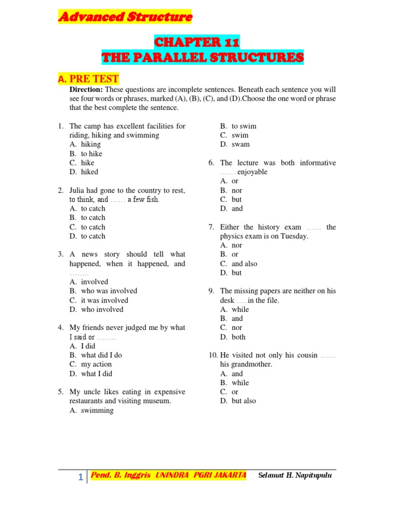 Understanding Parallel Structure | PDF | Noun | Verb